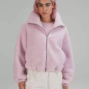 Lululemon - Cinchable Fleece Zip Up - Pink Peony, Size 6.0 - NWT